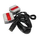 KIT FANALI POSTERIORI A LED 12V CON VITI - CAVO 7,5 mt+2,5 SPINA 7P
